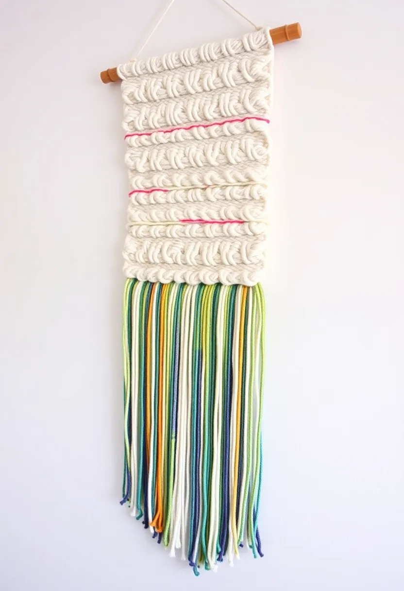 26 Art And Craft Decoration Ideas That Make DIY Projects Fun and Beautiful - 26. Woven Wall Hanging from Yarn Scraps
