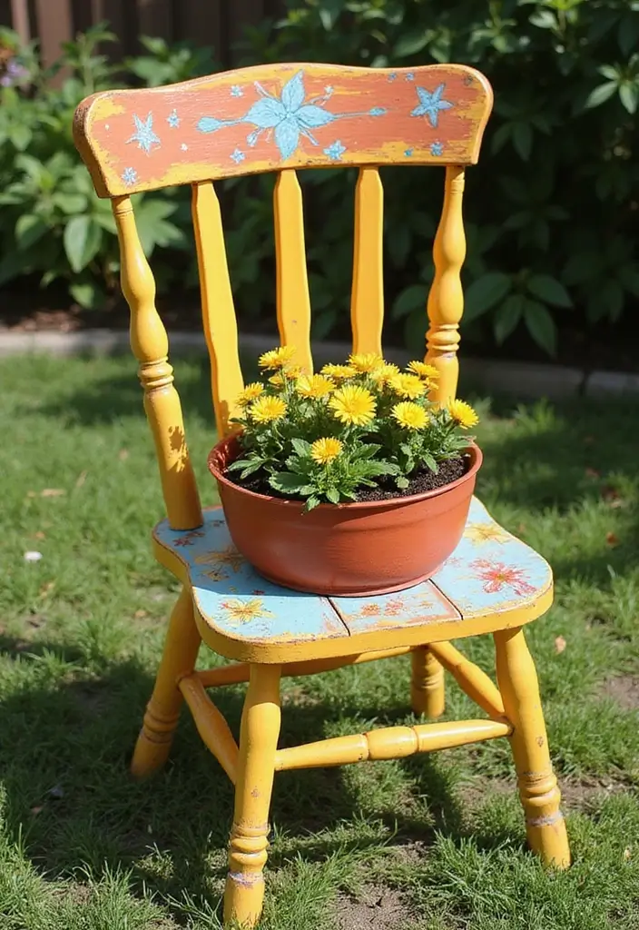 26 Art And Craft Ideas That Inspire Creativity For Everyone - 14. Upcycled Chair Planters