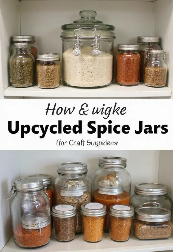 26 Art And Craft Ideas That Inspire Creativity For Everyone - 22. Upcycled Spice Jar Storage