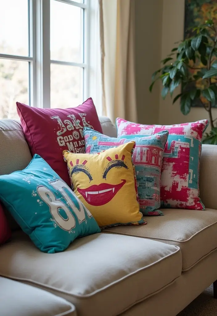 26 Art And Craft Ideas That Inspire Creativity For Everyone - 9. Upcycled T-Shirt Pillows