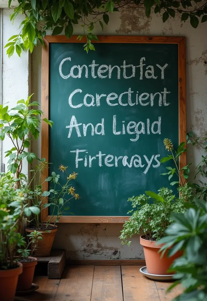 26 Blackboard Decoration Ideas That Make Teaching Stylish and Interactive - 22. Environmental Awareness Corner