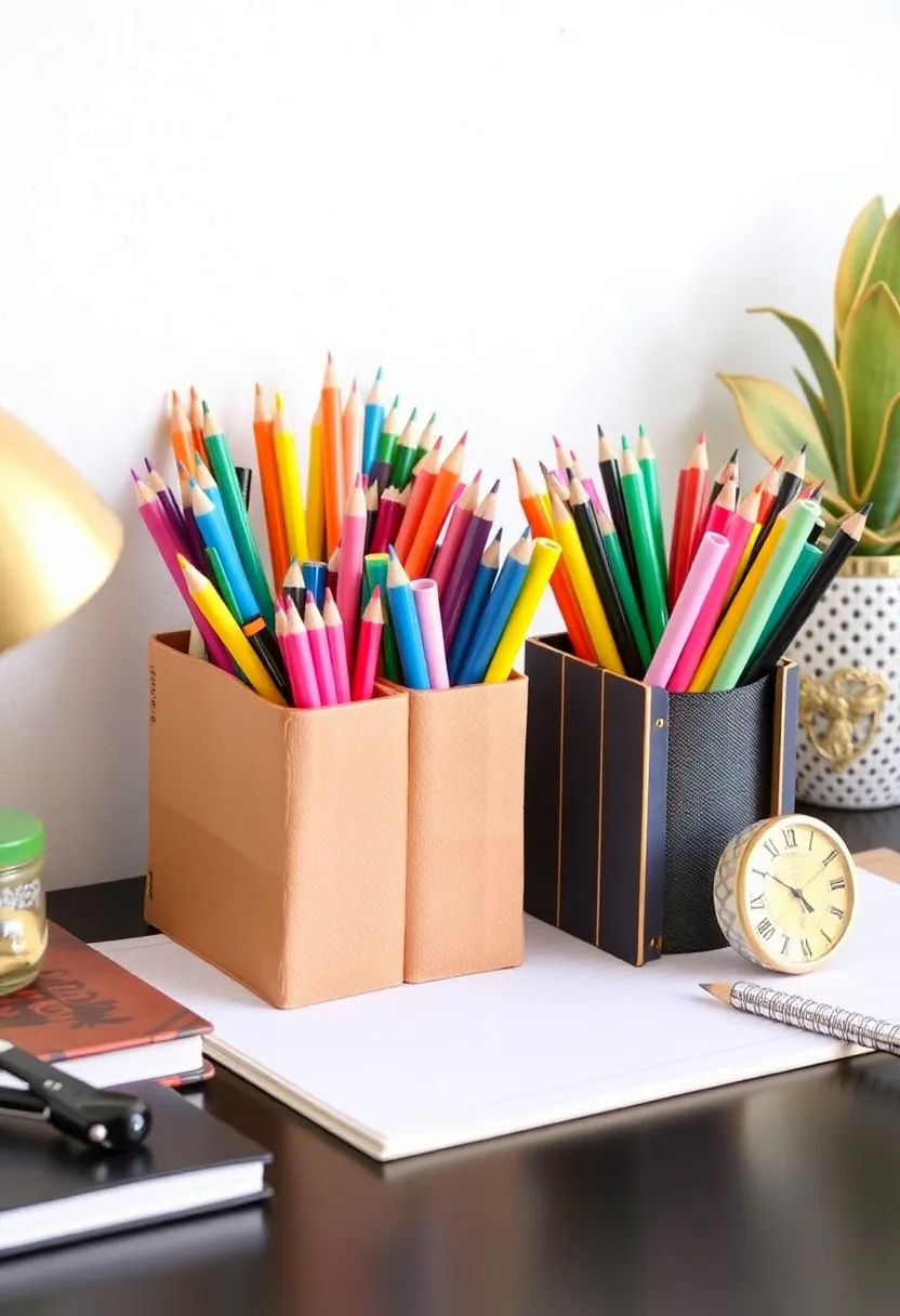 26 Book Box Ideas That Turn Books Into Creative Storage - 21. Upcycled Book Pencil Holders