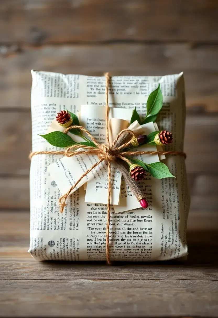 26 Book Box Ideas That Turn Books Into Creative Storage - 24. Book Page Gift Wrap