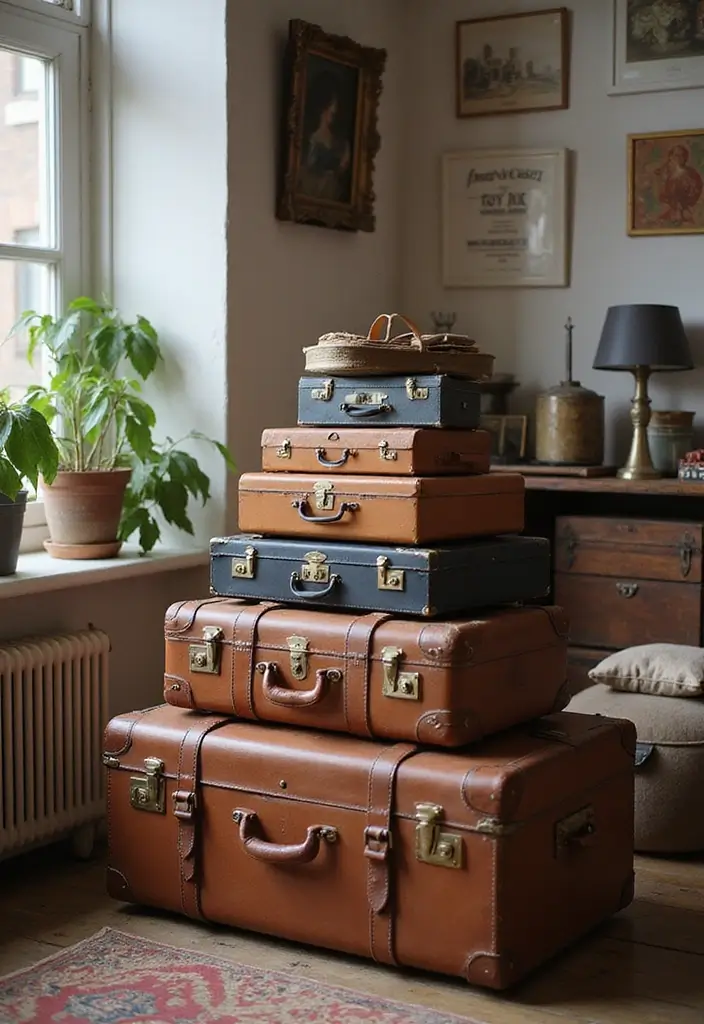 26 Box Ideas That Inspire Creative DIY Projects for Any Occasion 1. Vintage Suitcase Storage