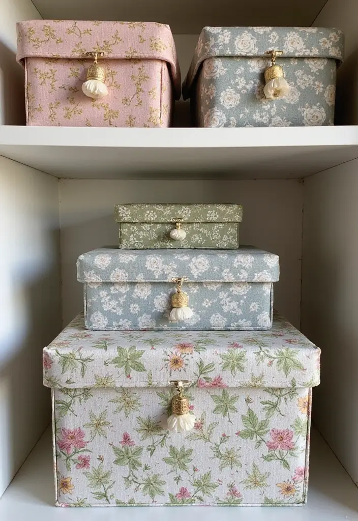 26 Box Ideas That Inspire Creative DIY Projects for Any Occasion 6. Fabric Covered Boxes