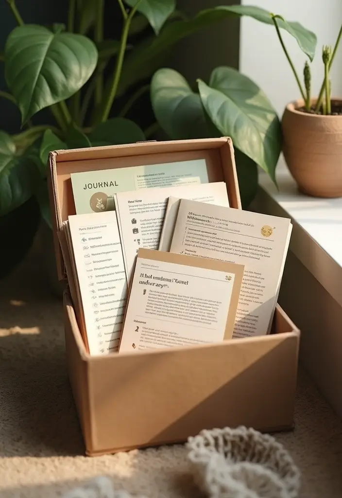 26 Box Journal Ideas That Store Memories and Keep Notes Organized 21. Personal Growth Journal Box