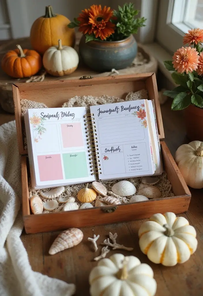 26 Box Journal Ideas That Store Memories and Keep Notes Organized 7. Seasonal Journal Box