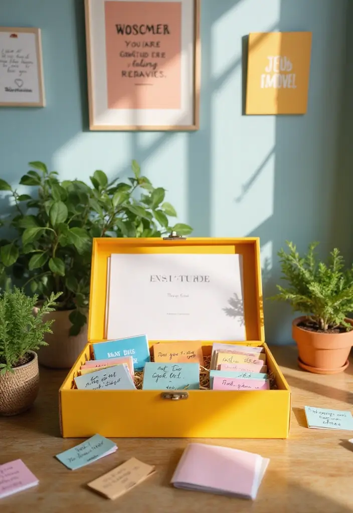 26 Box Journal Ideas That Store Memories and Keep Notes Organized 8. Gratitude Box Journal