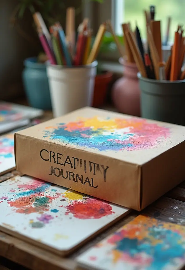 26 Box Journal Ideas That Store Memories and Keep Notes Organized 9. Art Creativity Journal Box