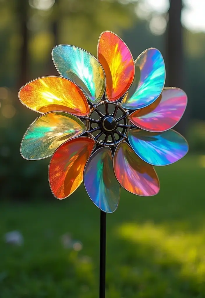 26 CD Decoration Ideas That Turn Old Discs Into Creative Decor - 24. CD Wind Spinner