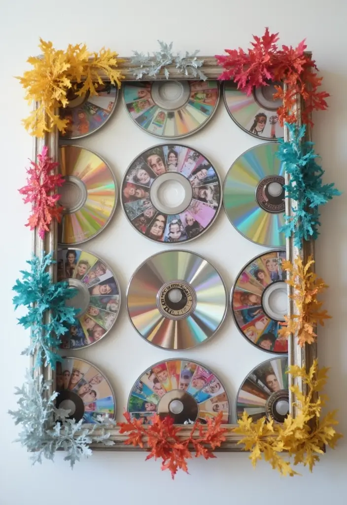 26 CD Decoration Ideas That Turn Old Discs Into Creative Decor - 4. DIY Picture Frames