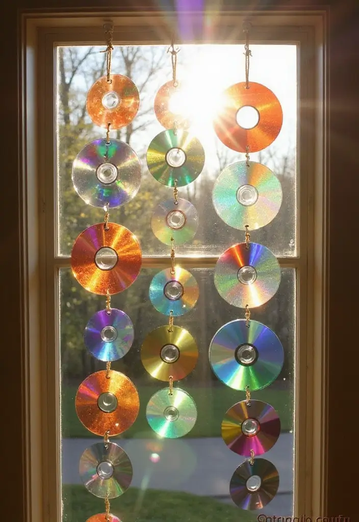 26 CD Decoration Ideas That Turn Old Discs Into Creative Decor - 6. Creative CD Sun Catchers