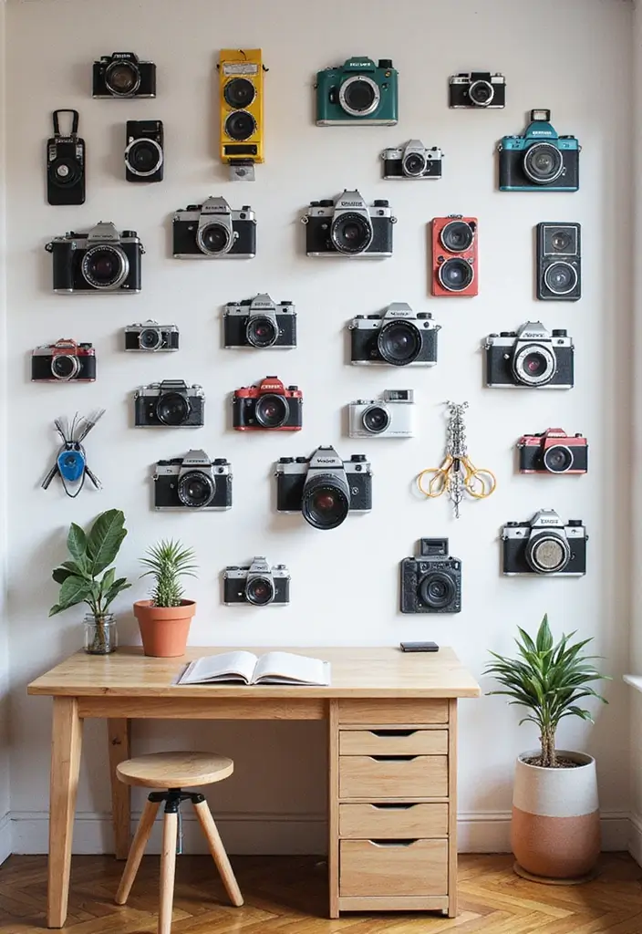 26 Camera Decoration Ideas That Make Photography Gear Fun and Stylish - 12. Camera-Themed Wall Stickers