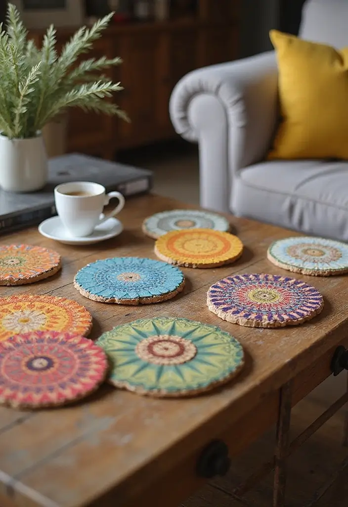 26 Cardboard Box Decoration Ideas That Transform Storage Into Fun Decor - 13. Cardboard Coasters