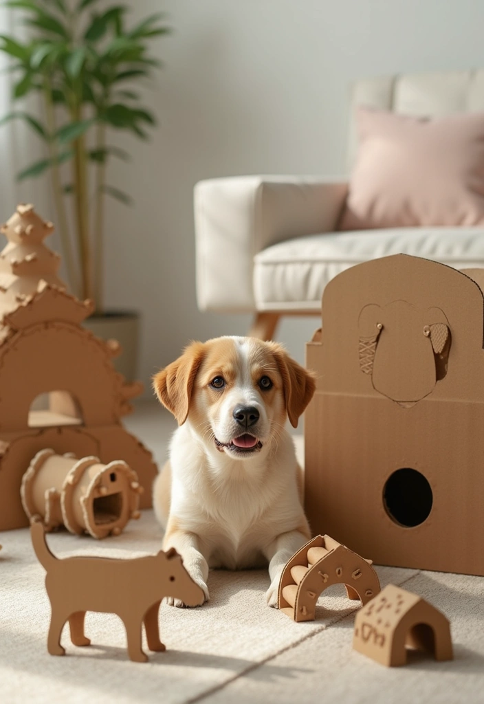 26 Cardboard Box Decoration Ideas That Transform Storage Into Fun Decor - 16. Cardboard Pet Toys