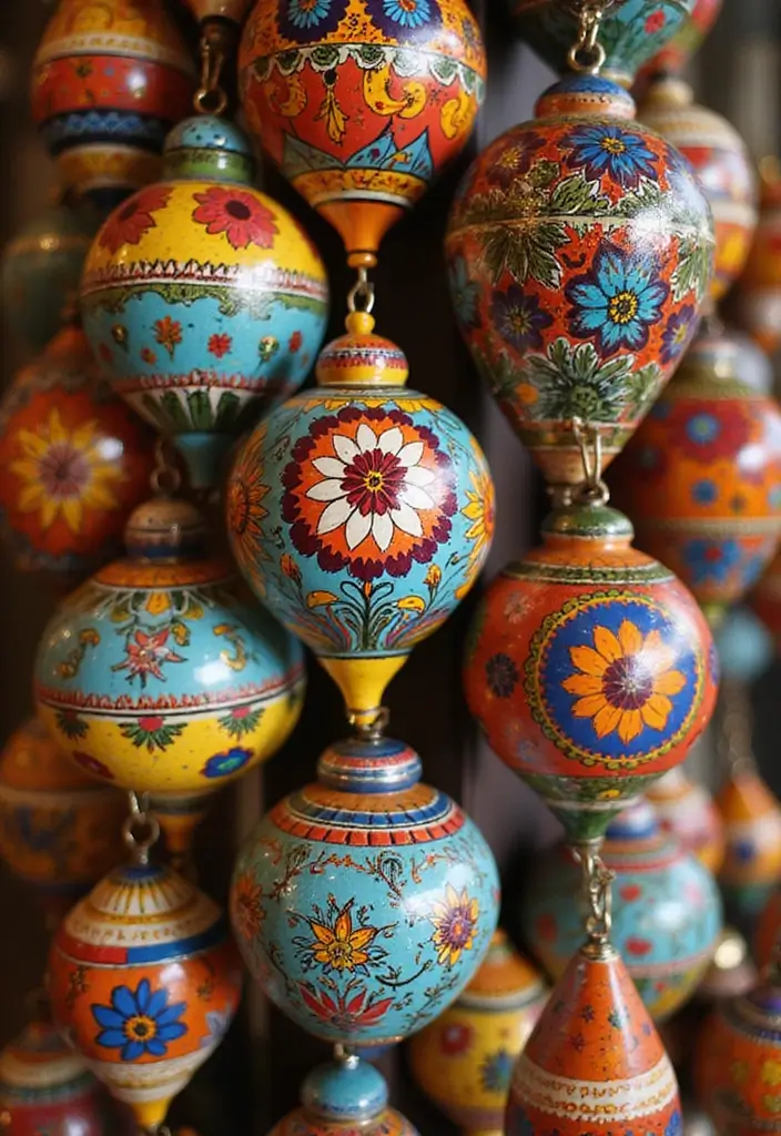 26 Christmas Pottery Painting Ideas That Bring Holiday Cheer to Your Home - 11. Folk Art Style