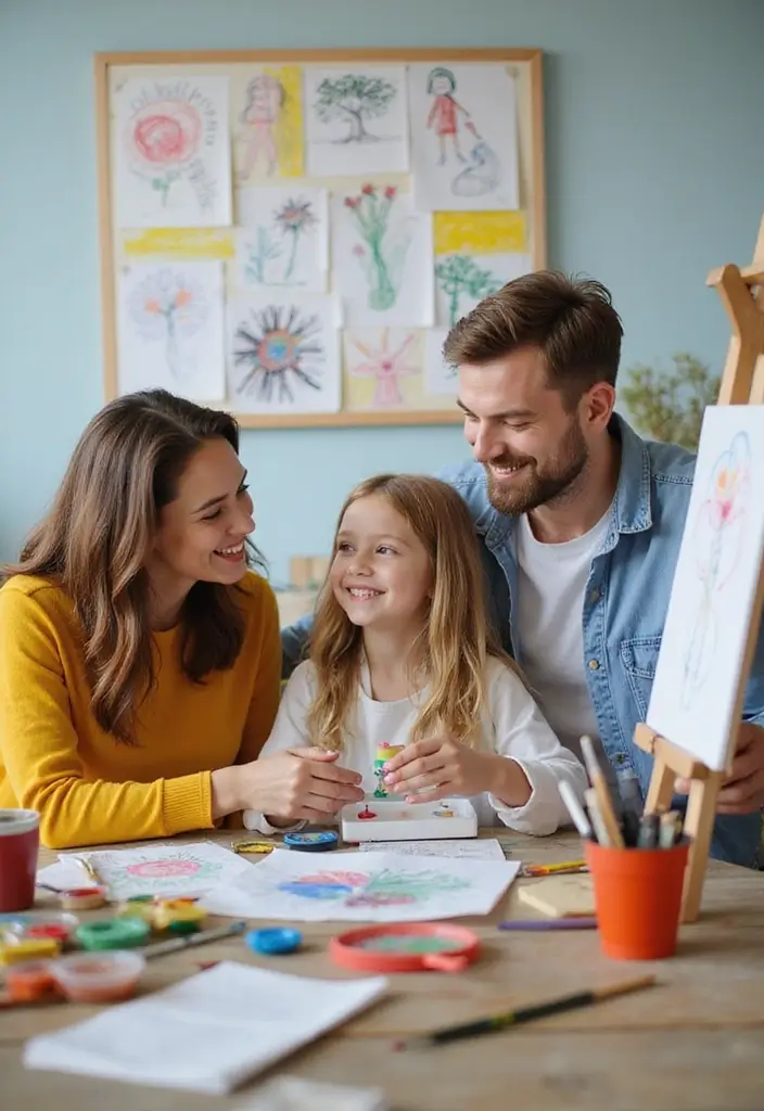 26 Couple Craft Ideas That Inspire Fun Creative Dates - 23. DIY Wall Art with Kids’ Drawings