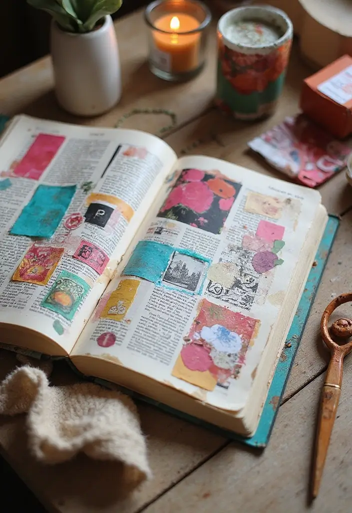 26 Creative Journal Ideas That Make Writing Fun and Unique - 2. Mixed Media Collages