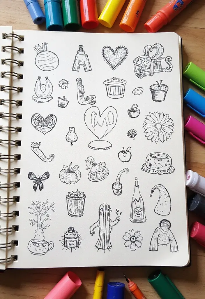 26 Creative Journal Ideas That Make Writing Fun and Unique - 21. Creative Doodle Pages