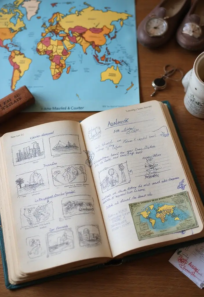 26 Creative Journal Ideas That Make Writing Fun and Unique - 8. Travel Diaries