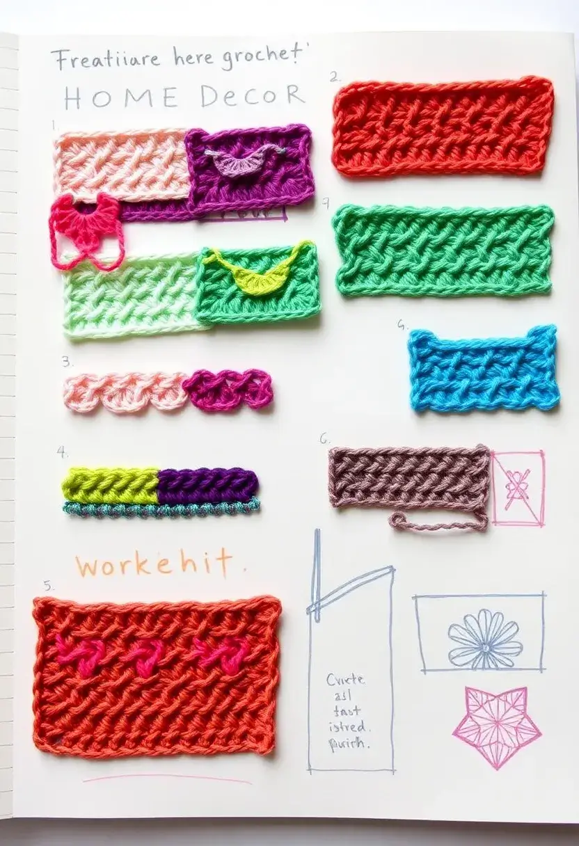 26 Crochet Journal Ideas That Keep Your Projects Neat and Beautiful - 15. Creative Stitch Ideas for Home Decor