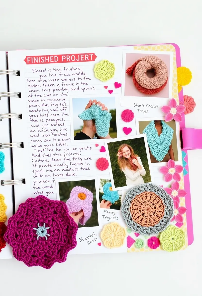 26 Crochet Journal Ideas That Keep Your Projects Neat and Beautiful - 17. Celebrating Finished Projects