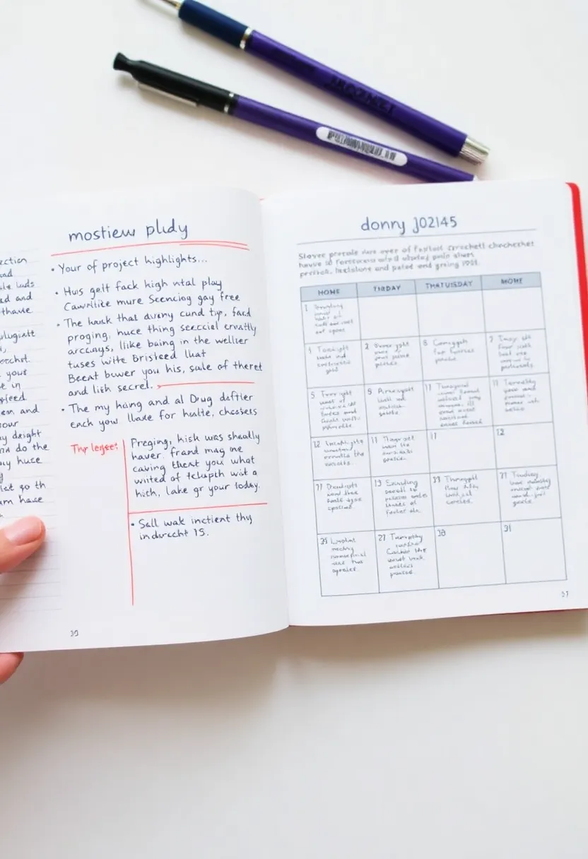 26 Crochet Journal Ideas That Keep Your Projects Neat and Beautiful - 23. Monthly Review and Plans