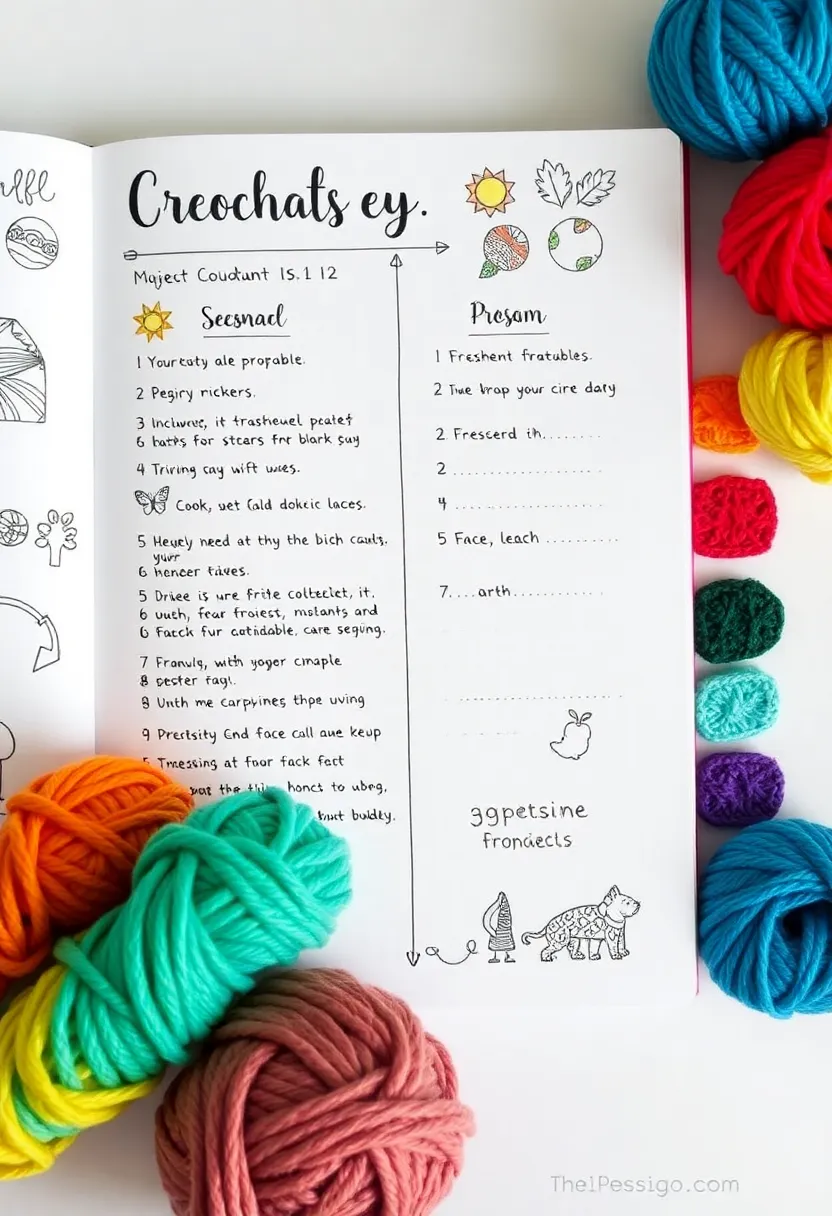 26 Crochet Journal Ideas That Keep Your Projects Neat and Beautiful - 6. Seasonal Project Lists