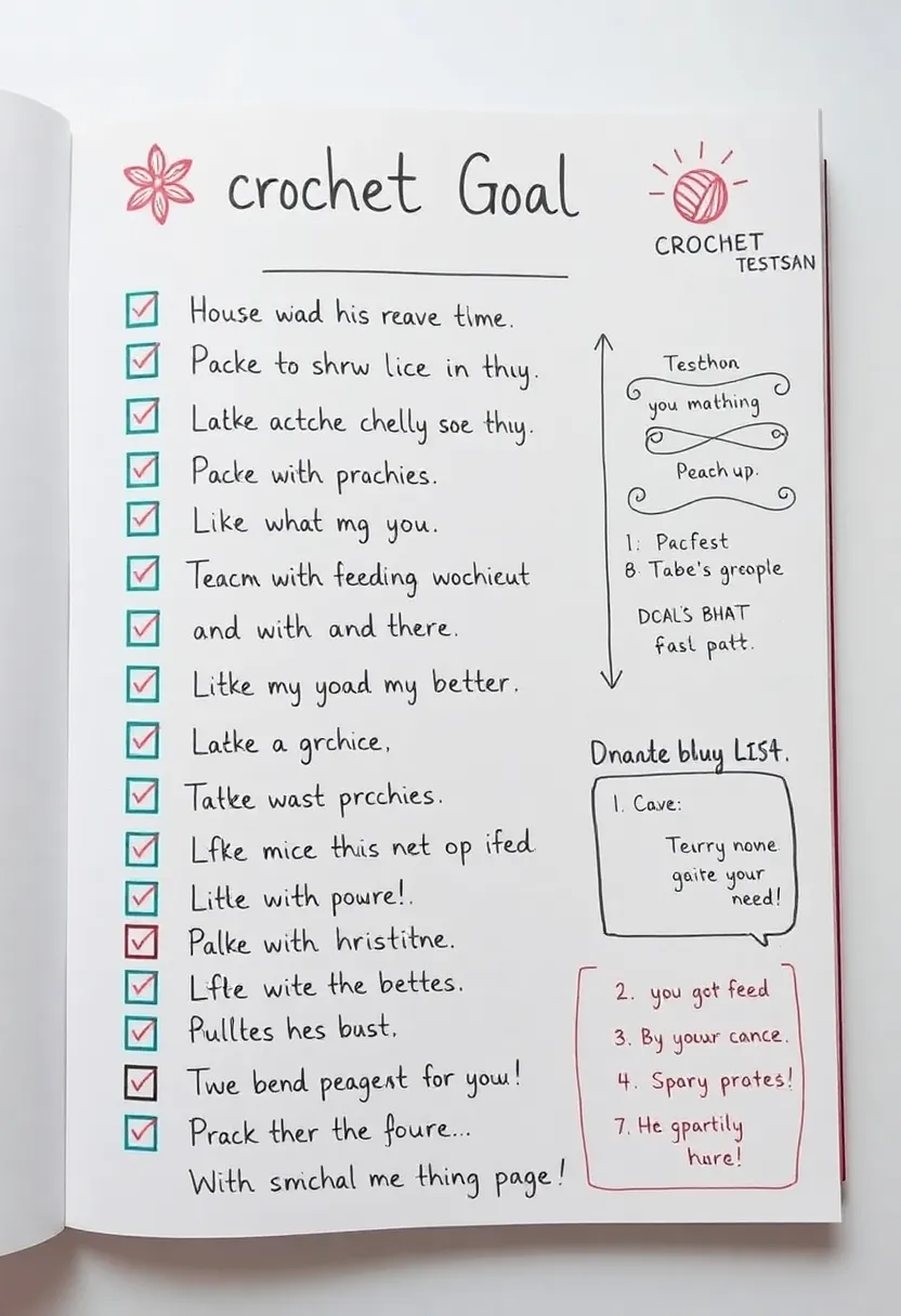 26 Crochet Journal Ideas That Keep Your Projects Neat and Beautiful - 7. Crochet Goals Page