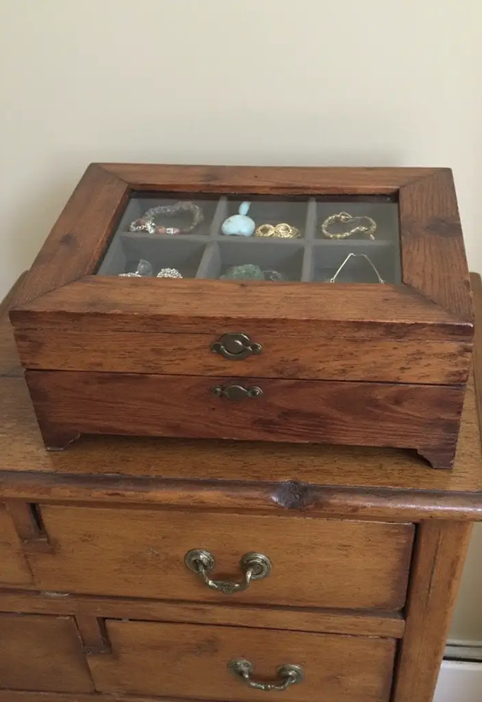 26 DIY Jewelry Box Ideas That Organize And Showcase Jewelry - 8. Pallet Wood Jewelry Box