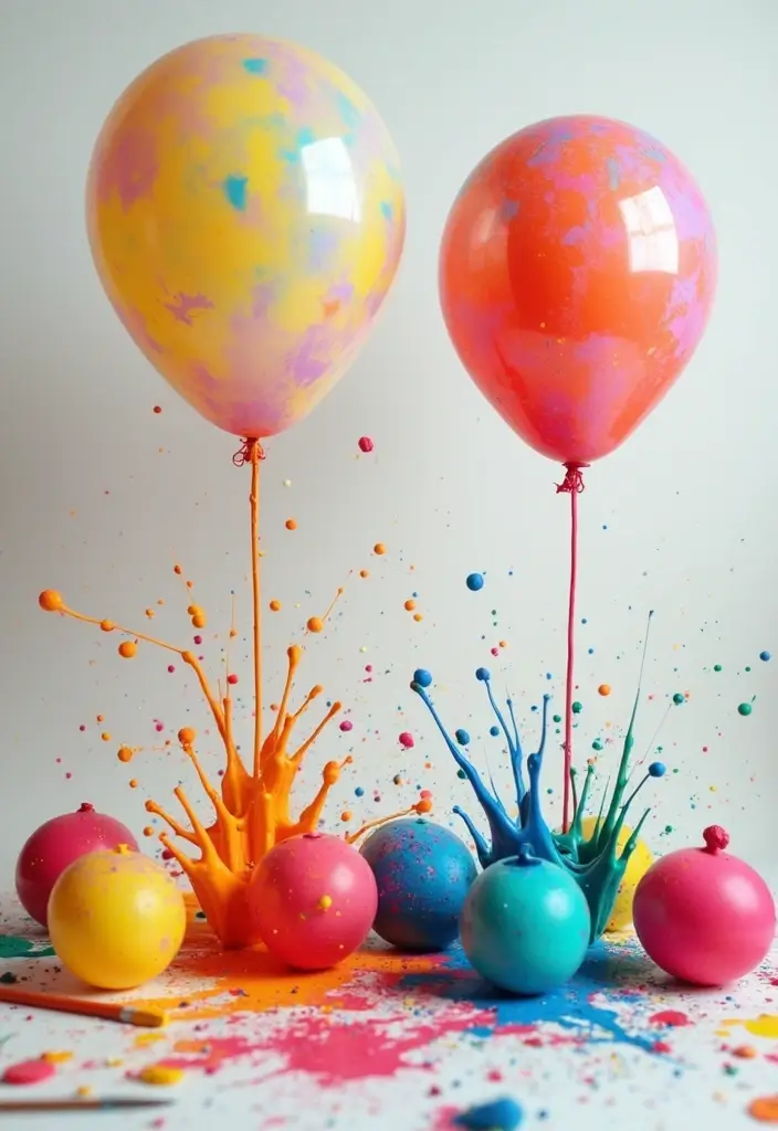 26 DIY Painting Ideas That Anyone Can Try At Home With Ease - 13. Balloon Painting