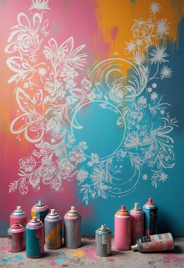 26 DIY Painting Ideas That Anyone Can Try At Home With Ease - 17. Spray Paint Stencils