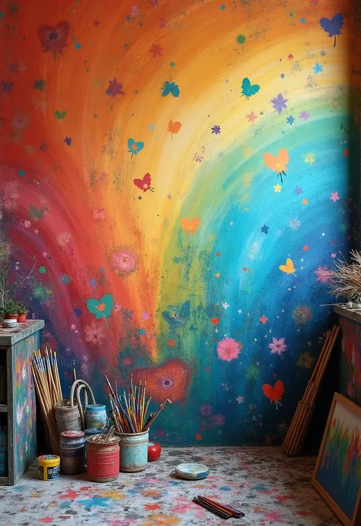 26 DIY Painting Ideas That Anyone Can Try At Home With Ease - 20. Mural Painting