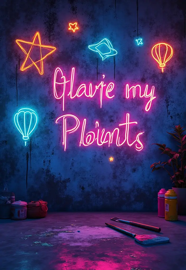 26 DIY Painting Ideas That Anyone Can Try At Home With Ease - 23. Neon and Glow-in-the-Dark Paint