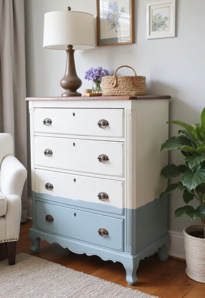 26 DIY Painting Ideas That Anyone Can Try At Home With Ease - 25. Paint Dipped Furniture