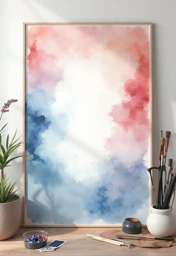 26 DIY Painting Ideas That Anyone Can Try At Home With Ease - 26. Watercolor Wall Art