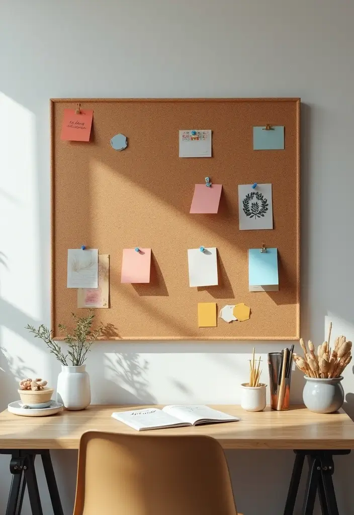 26 DIY Painting Ideas That Anyone Can Try At Home With Ease - 7. Cork Board Canvas