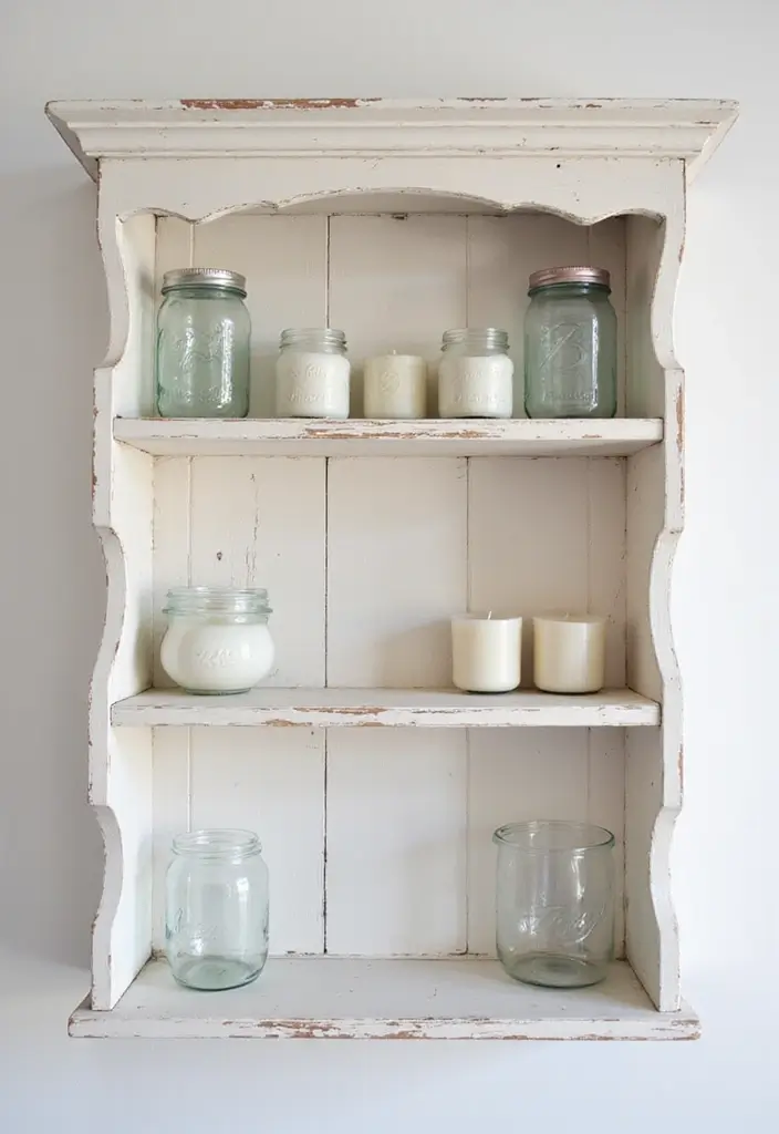 26 DIY Shelf Painting Ideas That Upgrade Your Space in Minutes - 1. Rustic Farmhouse Charm