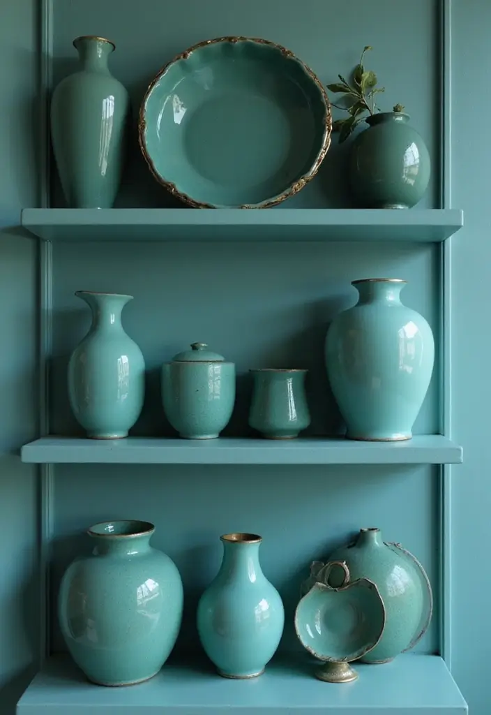 26 DIY Shelf Painting Ideas That Upgrade Your Space in Minutes - 12. Monochrome Magic