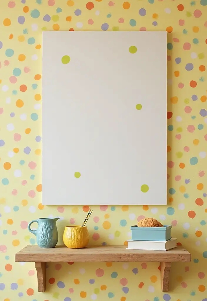 26 DIY Shelf Painting Ideas That Upgrade Your Space in Minutes - 18. Playful Polka Dots