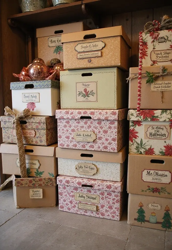 26 DIY Shoe Box Ideas That Organize and Decorate Stylishly - 12. Seasonal Decor Box
