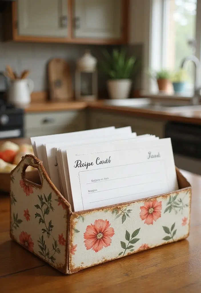 26 DIY Shoe Box Ideas That Organize and Decorate Stylishly - 15. Recipe Card Holder