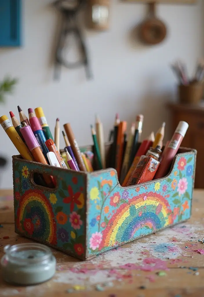 26 DIY Shoe Box Ideas That Organize and Decorate Stylishly - 25. Art Supply Keeper