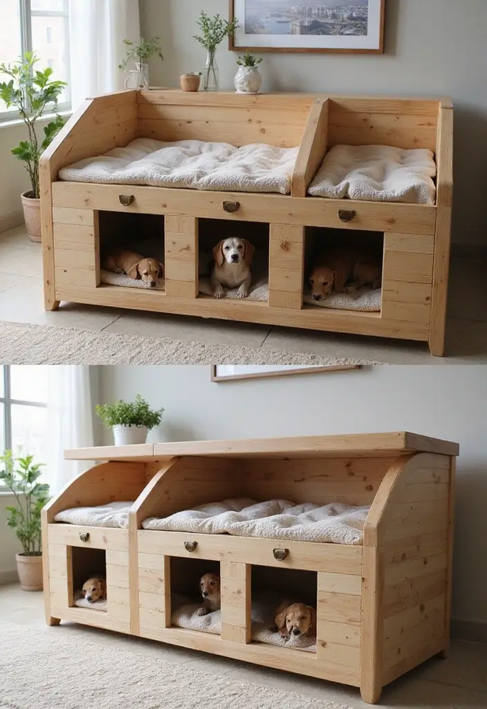 26 DIY Whelping Box Ideas That Are Safe and Comfortable - 21. Multi-Level Whelping Box Design