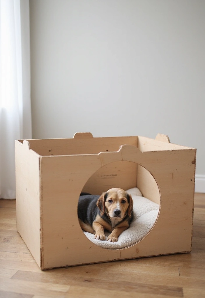26 DIY Whelping Box Ideas That Are Safe and Comfortable - 9. Simple Plywood Whelping Box