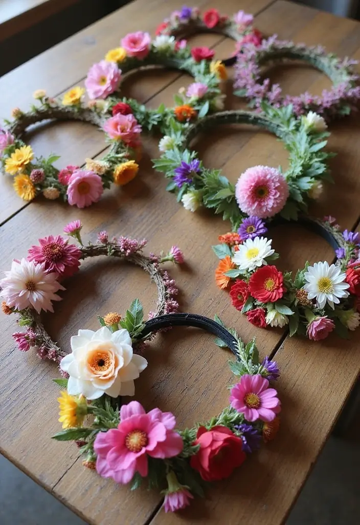 26 Flowers Craft Ideas That Bring Beauty and Nature Into Projects - 12. Flower Crown Crafting