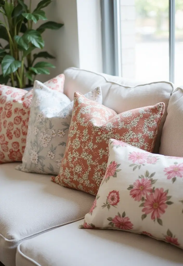 26 Flowers Craft Ideas That Bring Beauty and Nature Into Projects - 13. DIY Floral Pillows