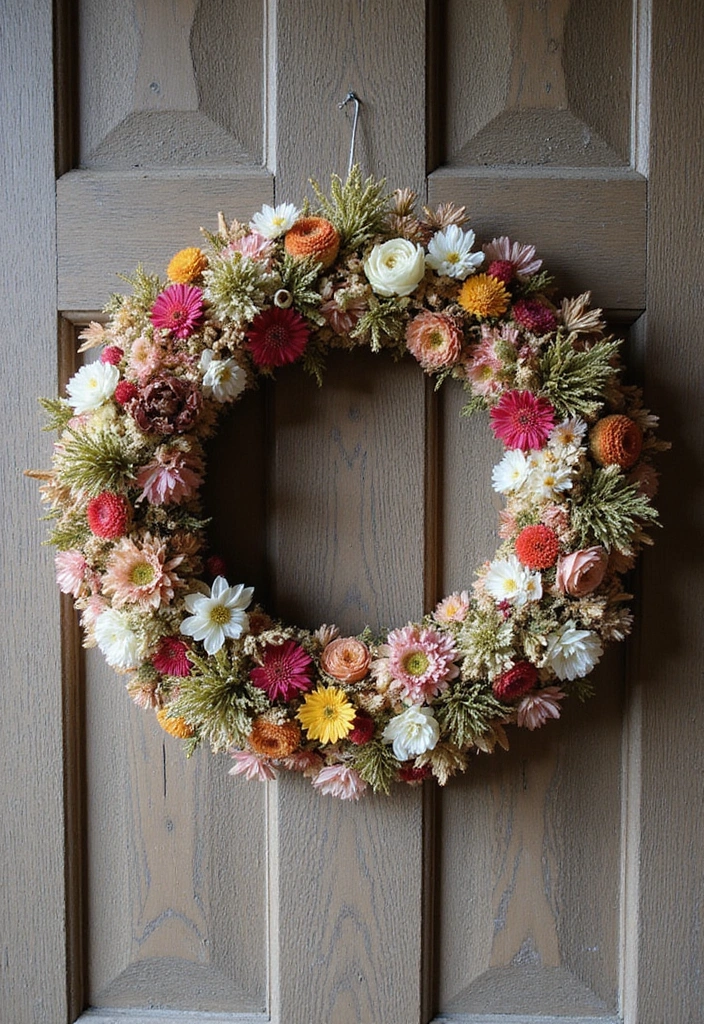 26 Flowers Craft Ideas That Bring Beauty and Nature Into Projects - 2. Dried Flower Wreaths