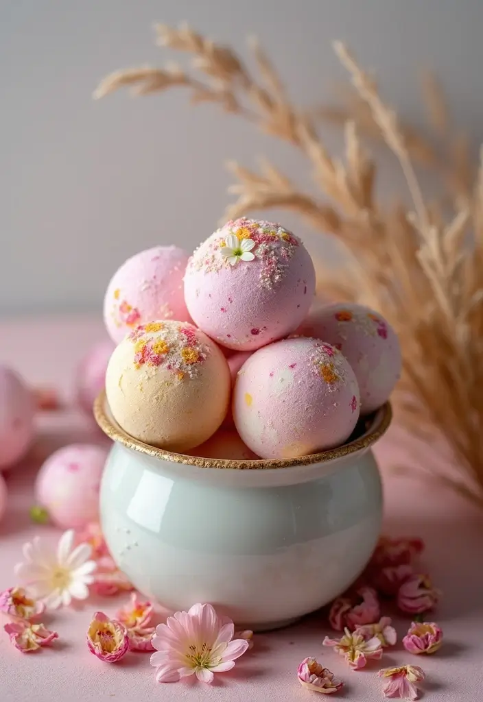 26 Flowers Craft Ideas That Bring Beauty and Nature Into Projects - 20. Floral Bath Bombs
