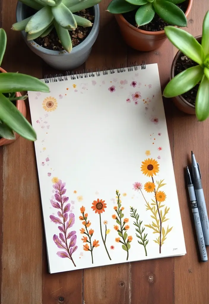 26 Grid Journal Ideas That Make Organization Easy, Fun, and Stylish - 1. Nature-Inspired Themes